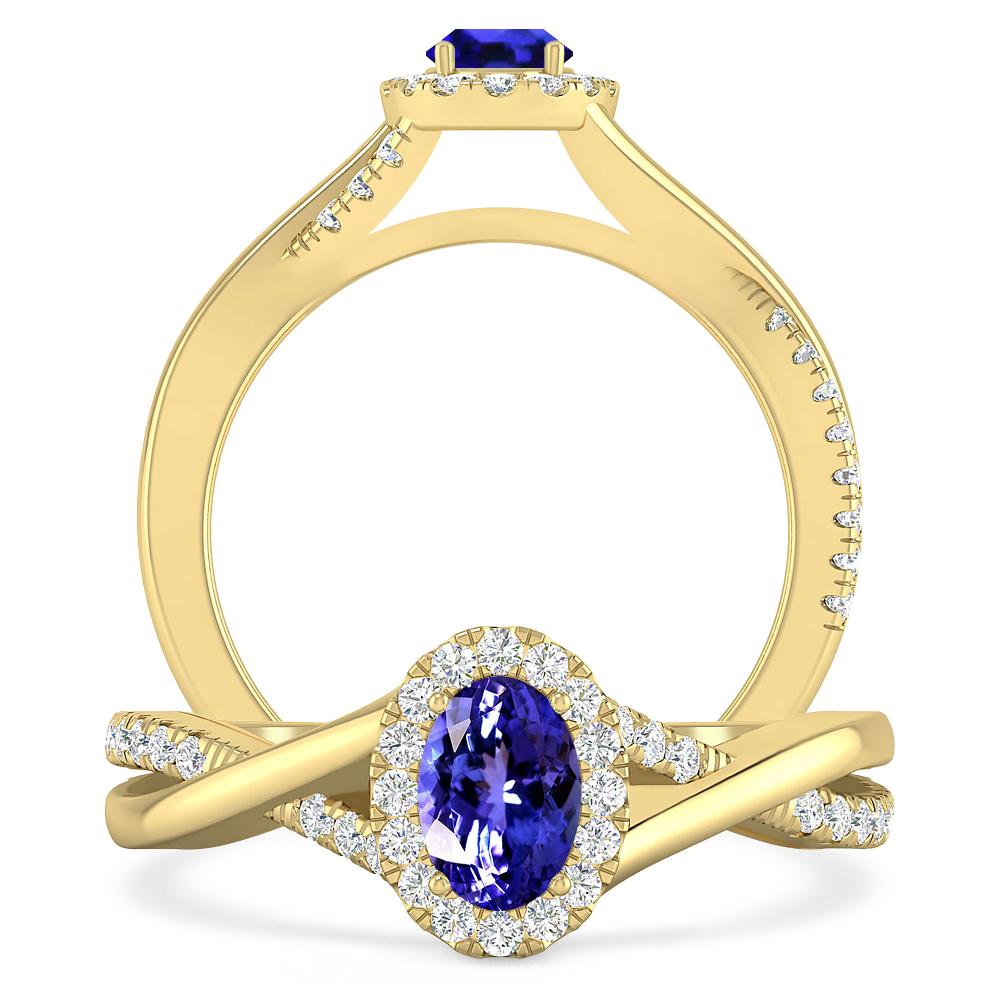 Yellow Gold - Tanzanite