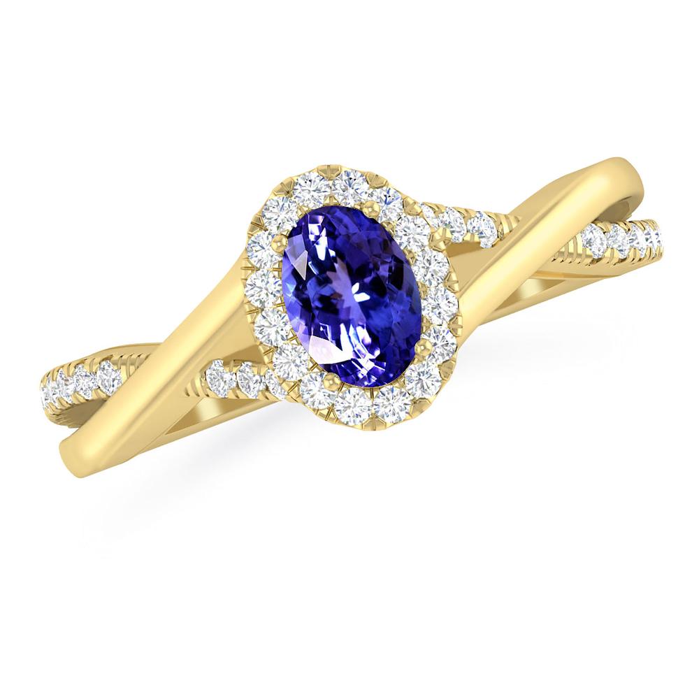 Yellow Gold - Tanzanite