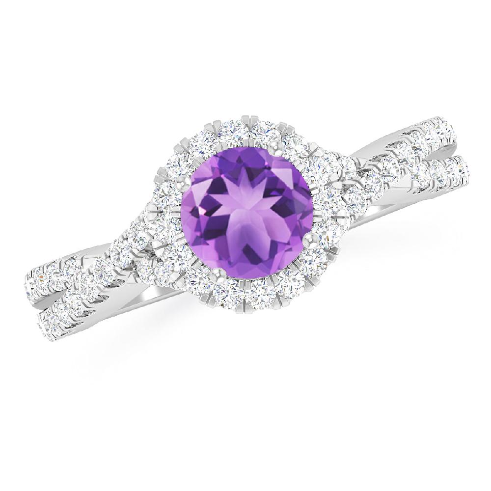 White Gold - Amethyst