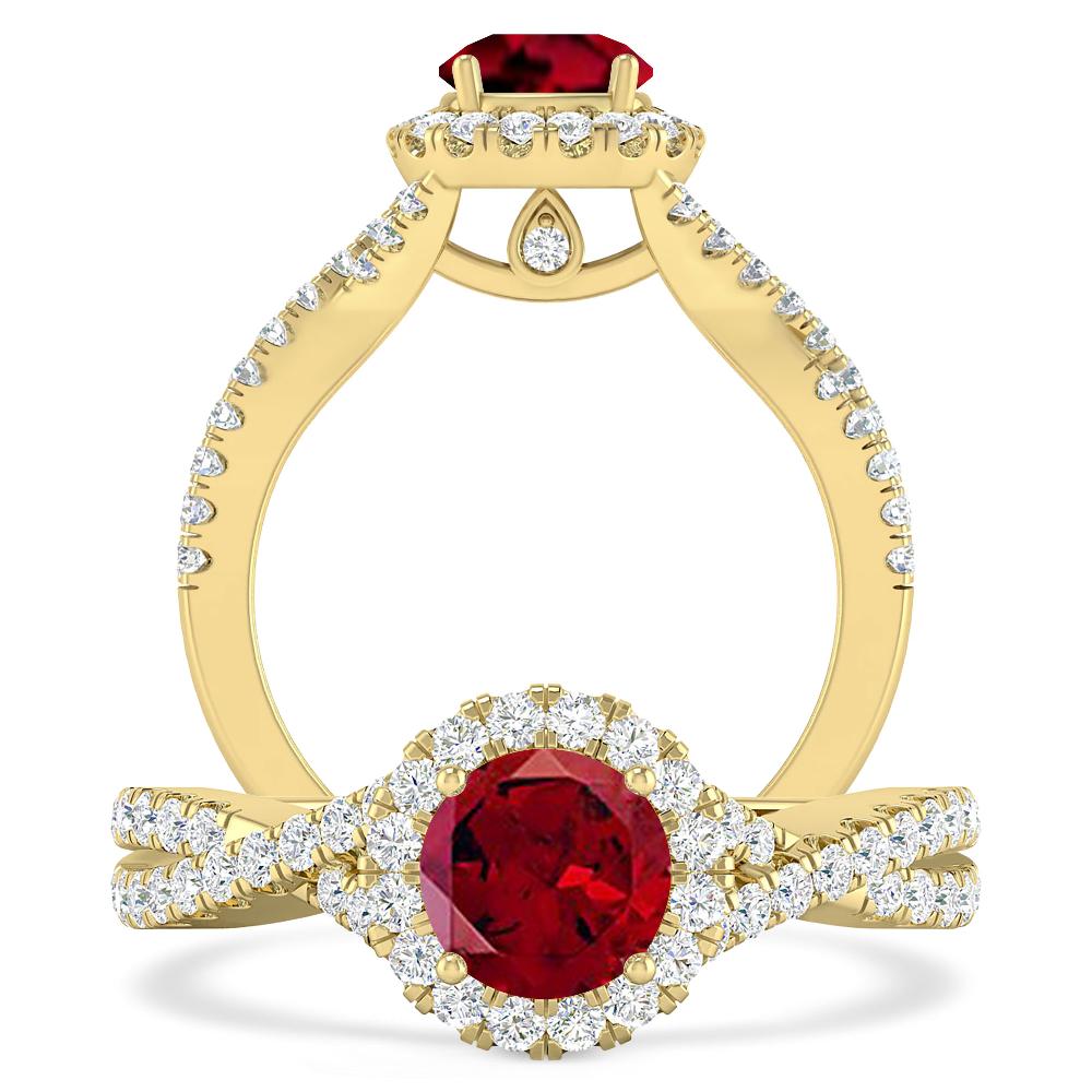 Yellow Gold - Garnet