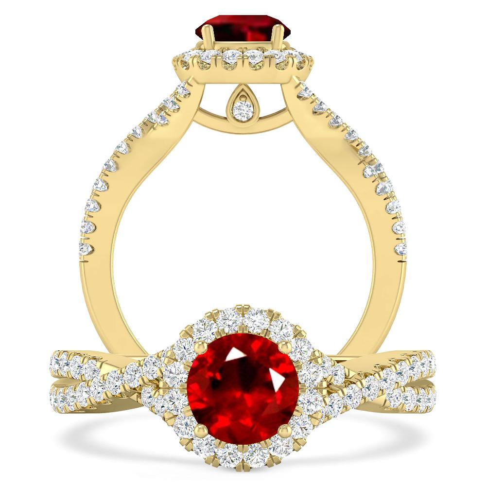 Yellow Gold - Ruby