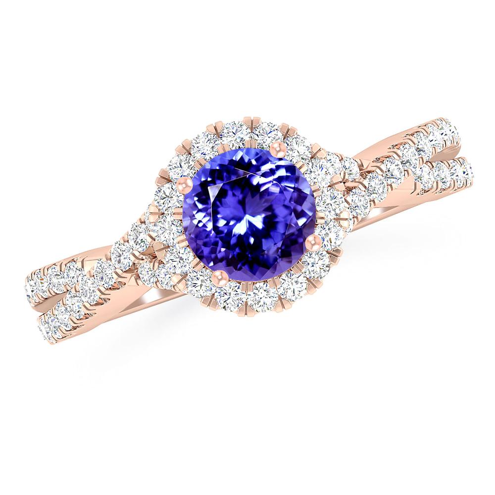 Rose Gold - Tanzanite