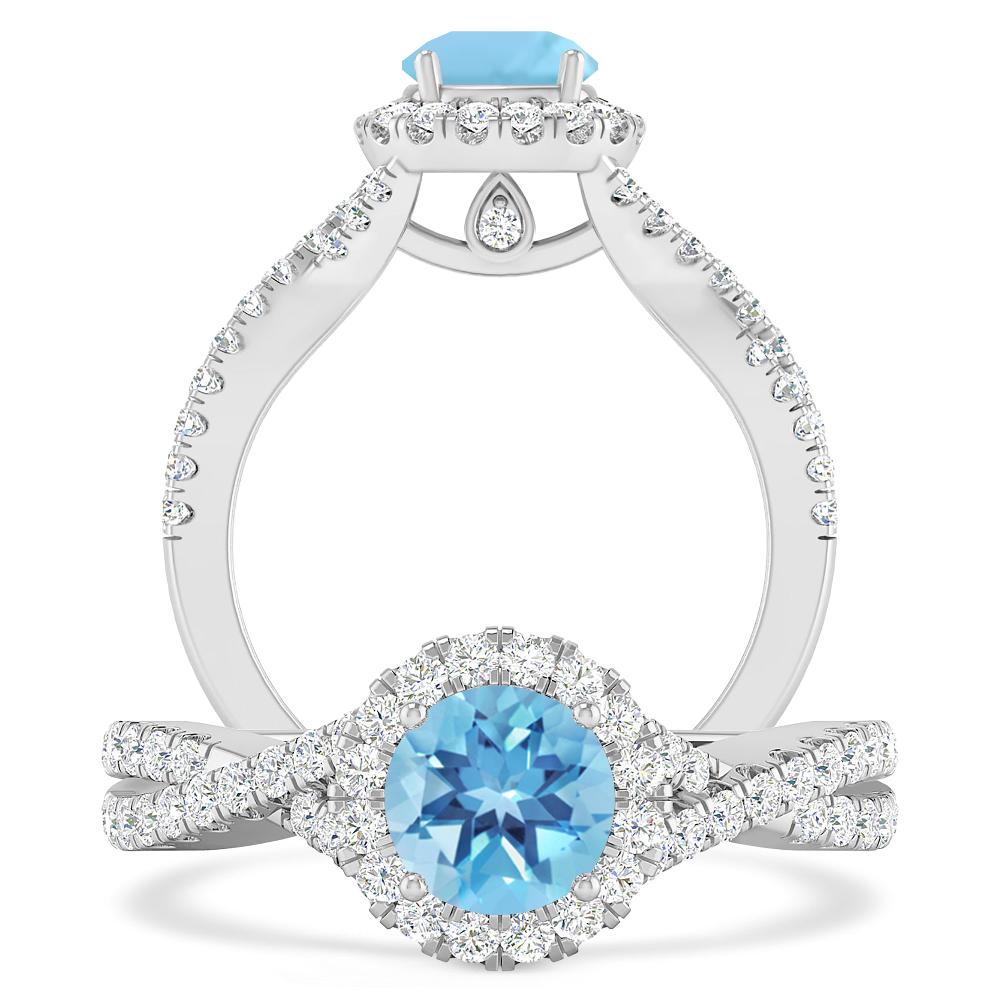 White Gold - Blue Topaz