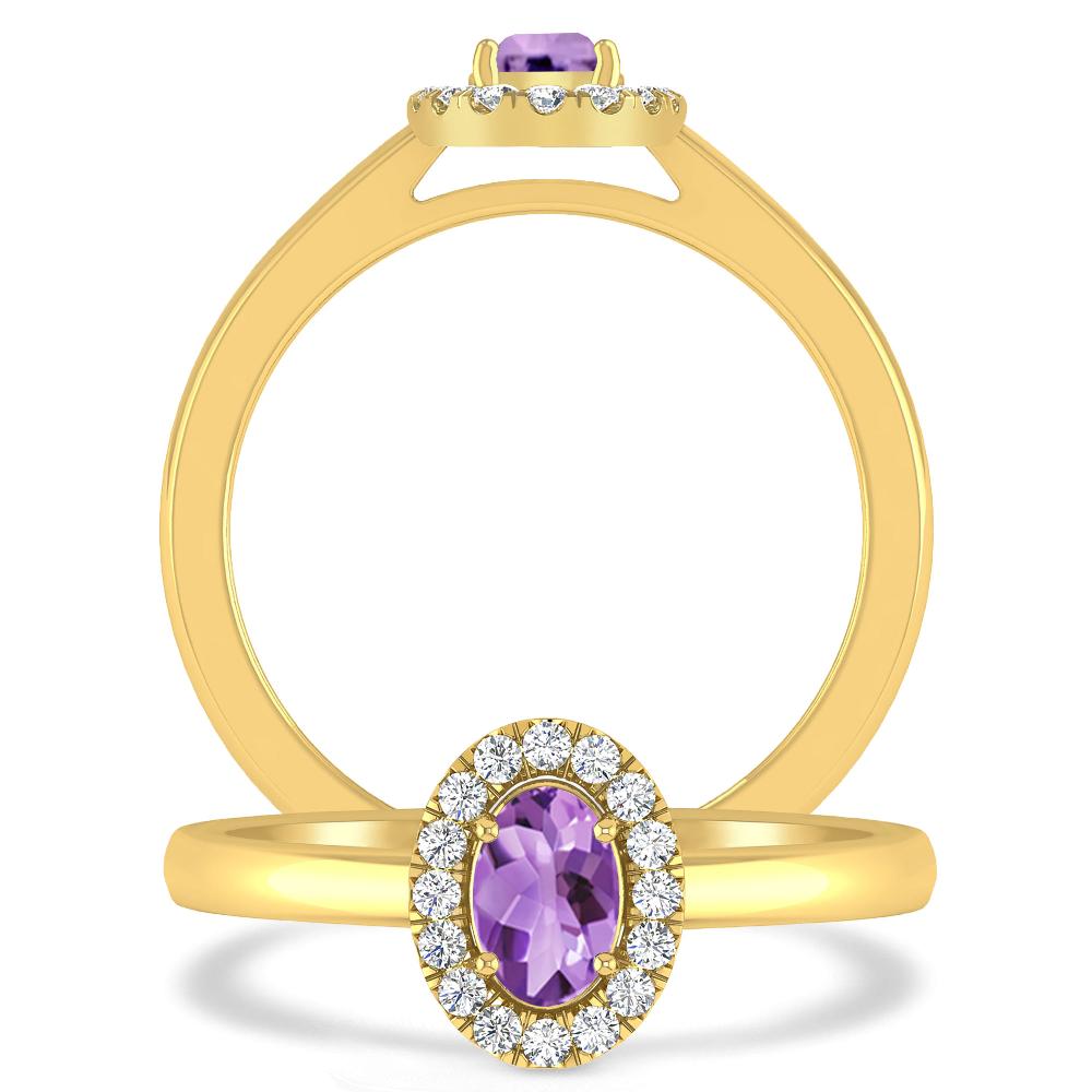 Yellow Gold - Amethyst