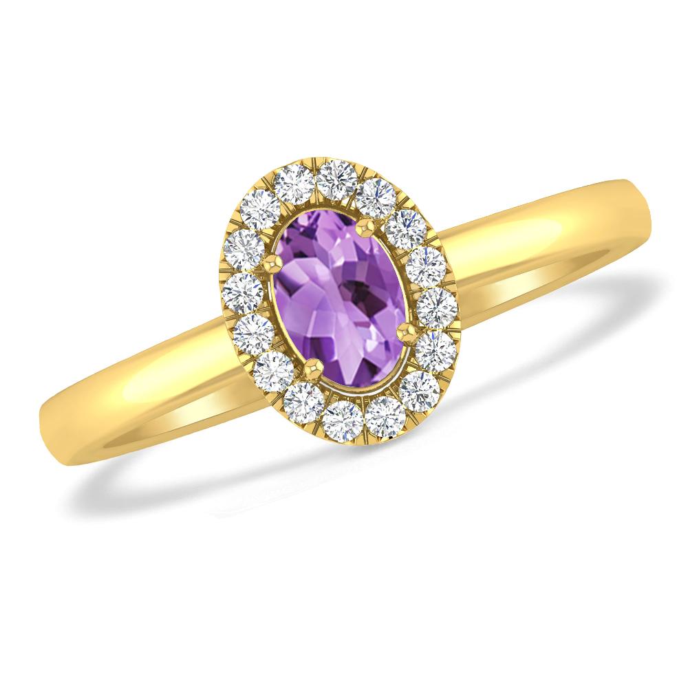 Yellow Gold - Amethyst