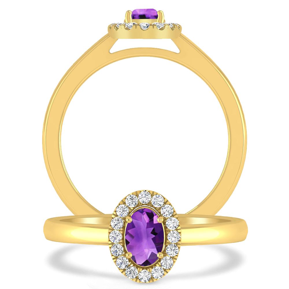 Yellow Gold - Amethyst