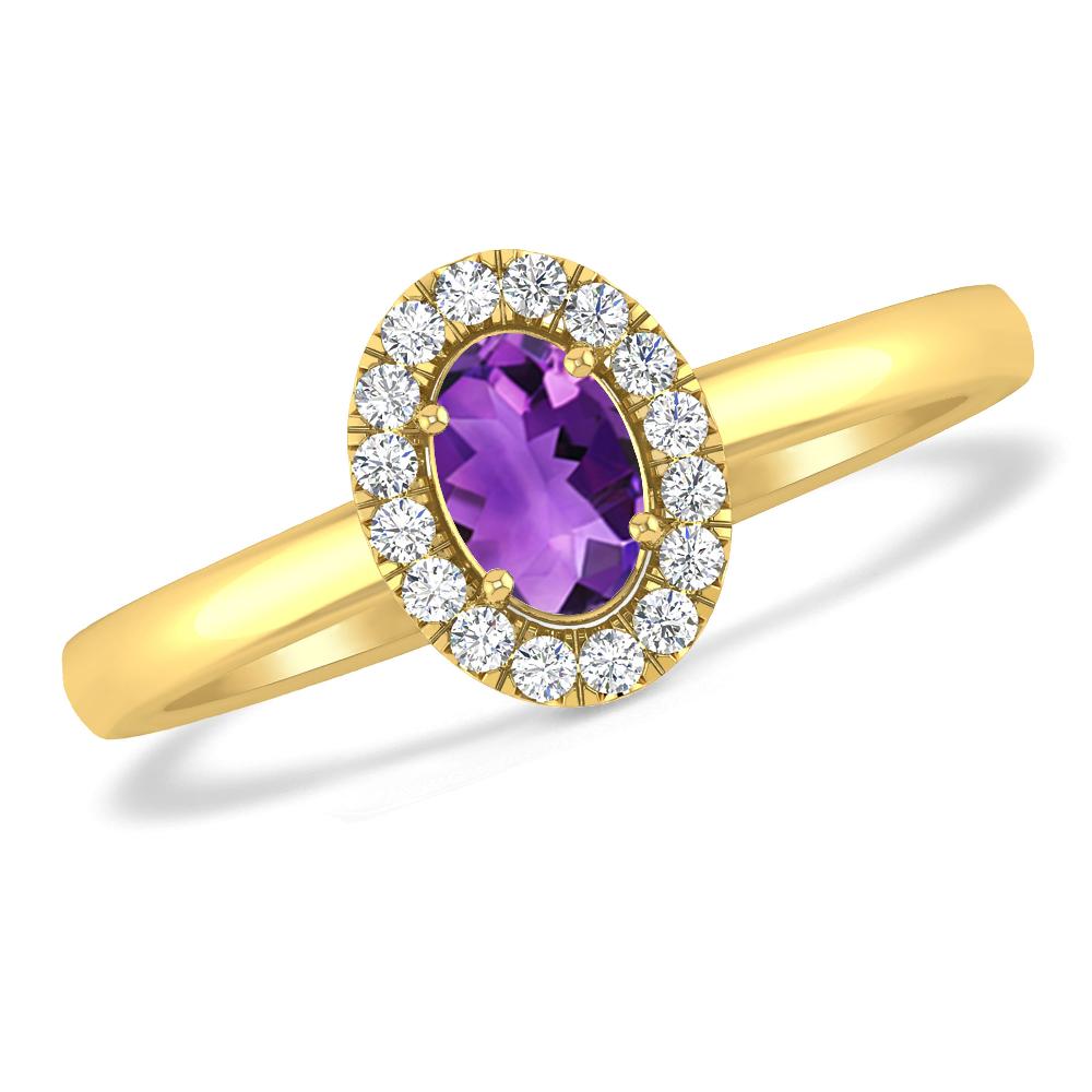 Yellow Gold - Amethyst