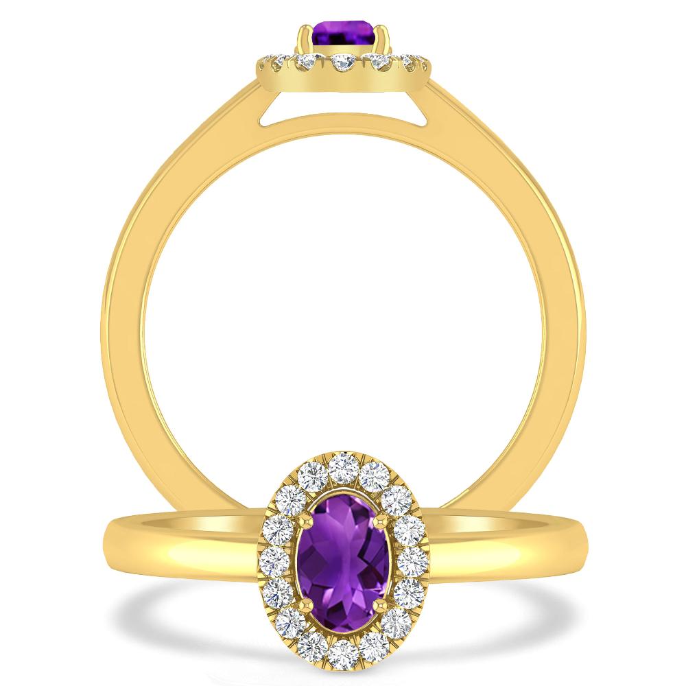 Yellow Gold - Amethyst