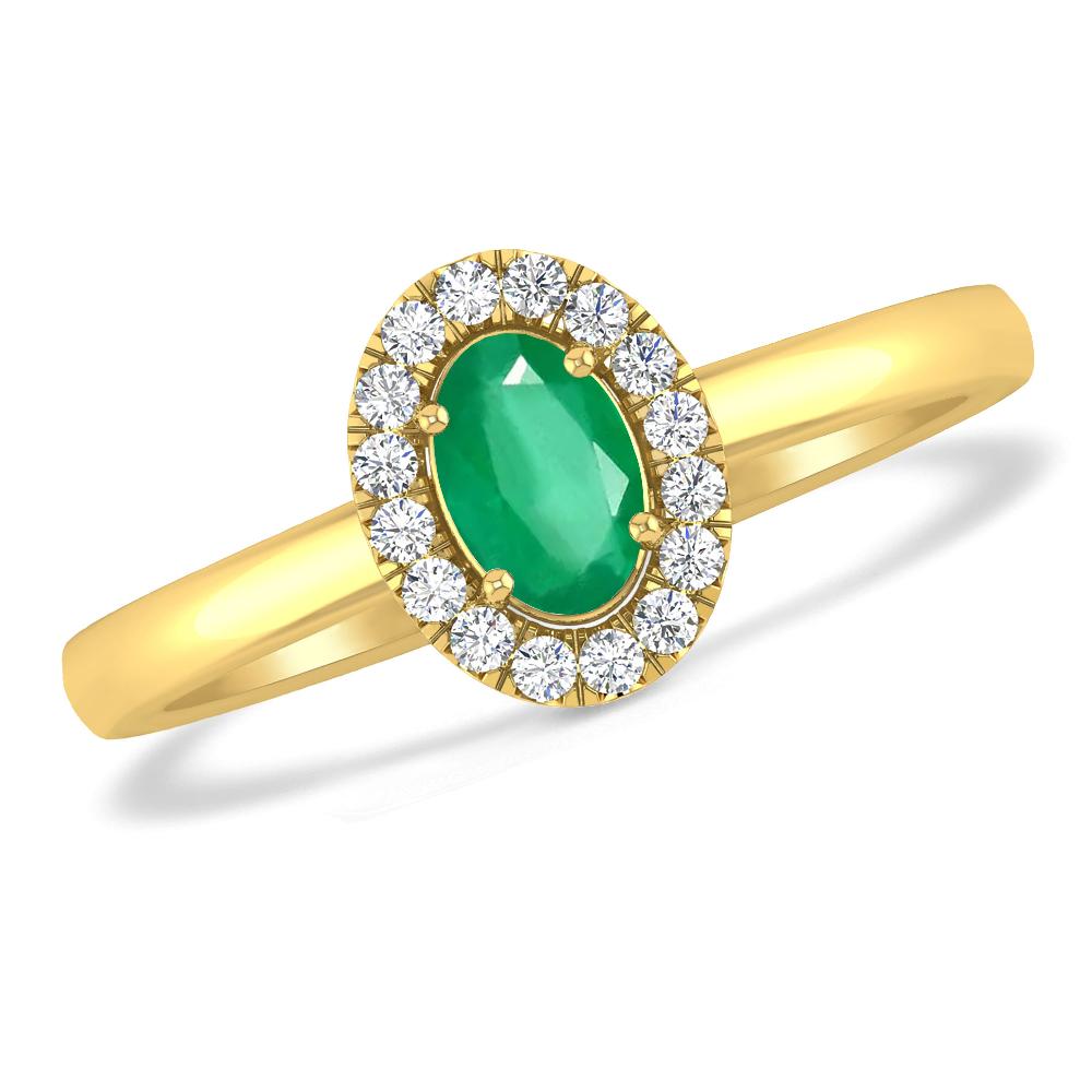 Yellow Gold - Emerald