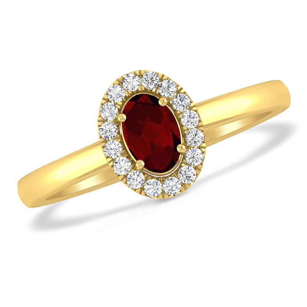 Yellow Gold - Garnet