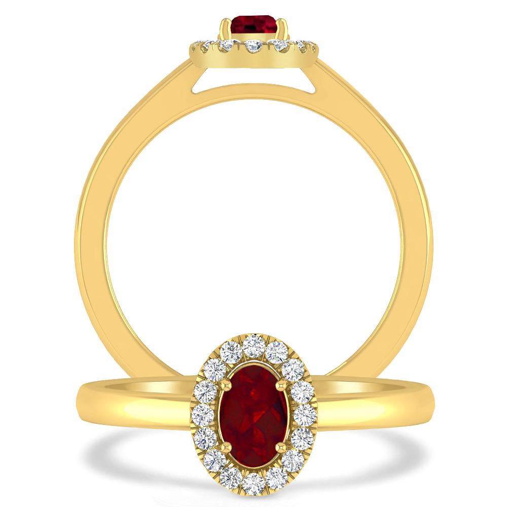 Yellow Gold - Garnet