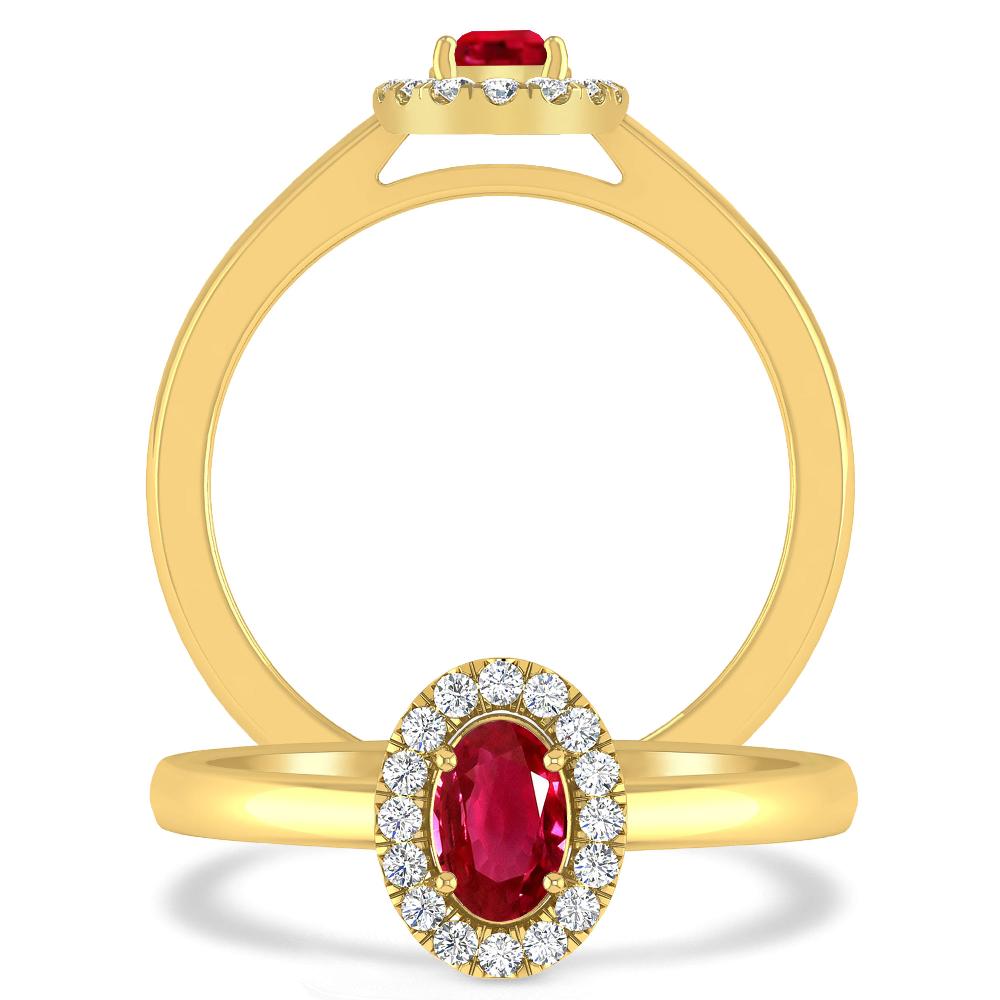 Yellow Gold - Ruby