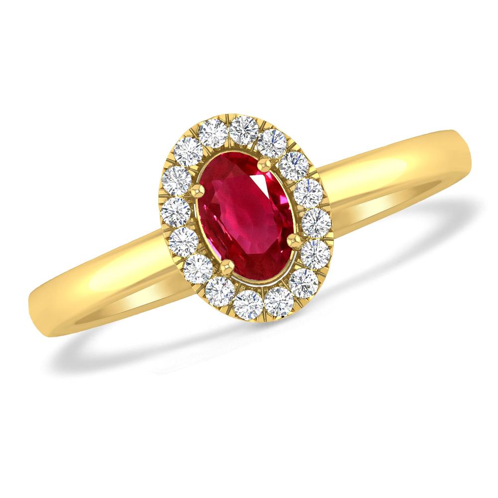 Yellow Gold - Ruby