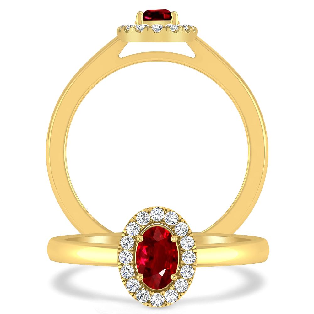 Yellow Gold - Ruby