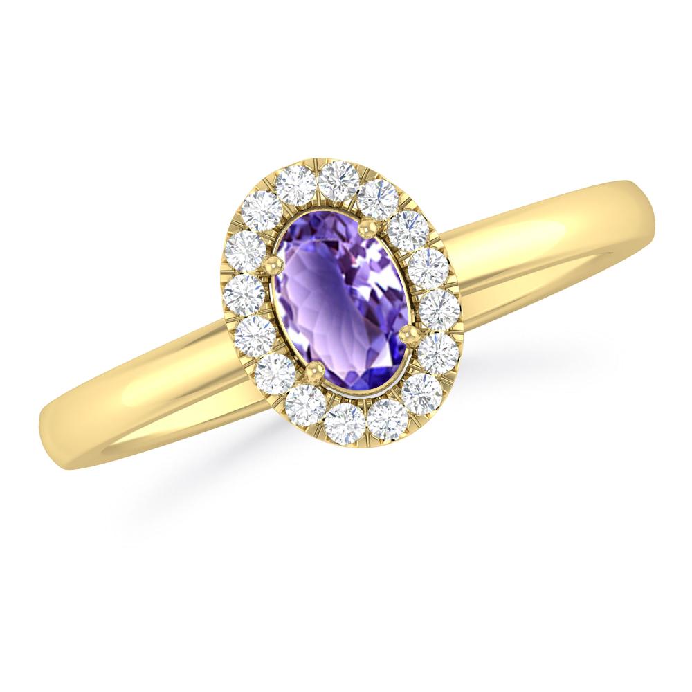 Yellow Gold - Tanzanite