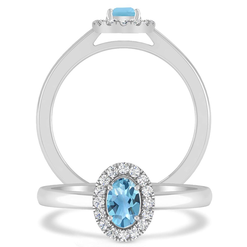 White Gold - Blue Topaz