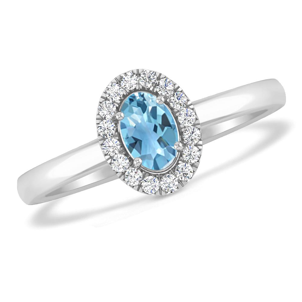 White Gold - Blue Topaz