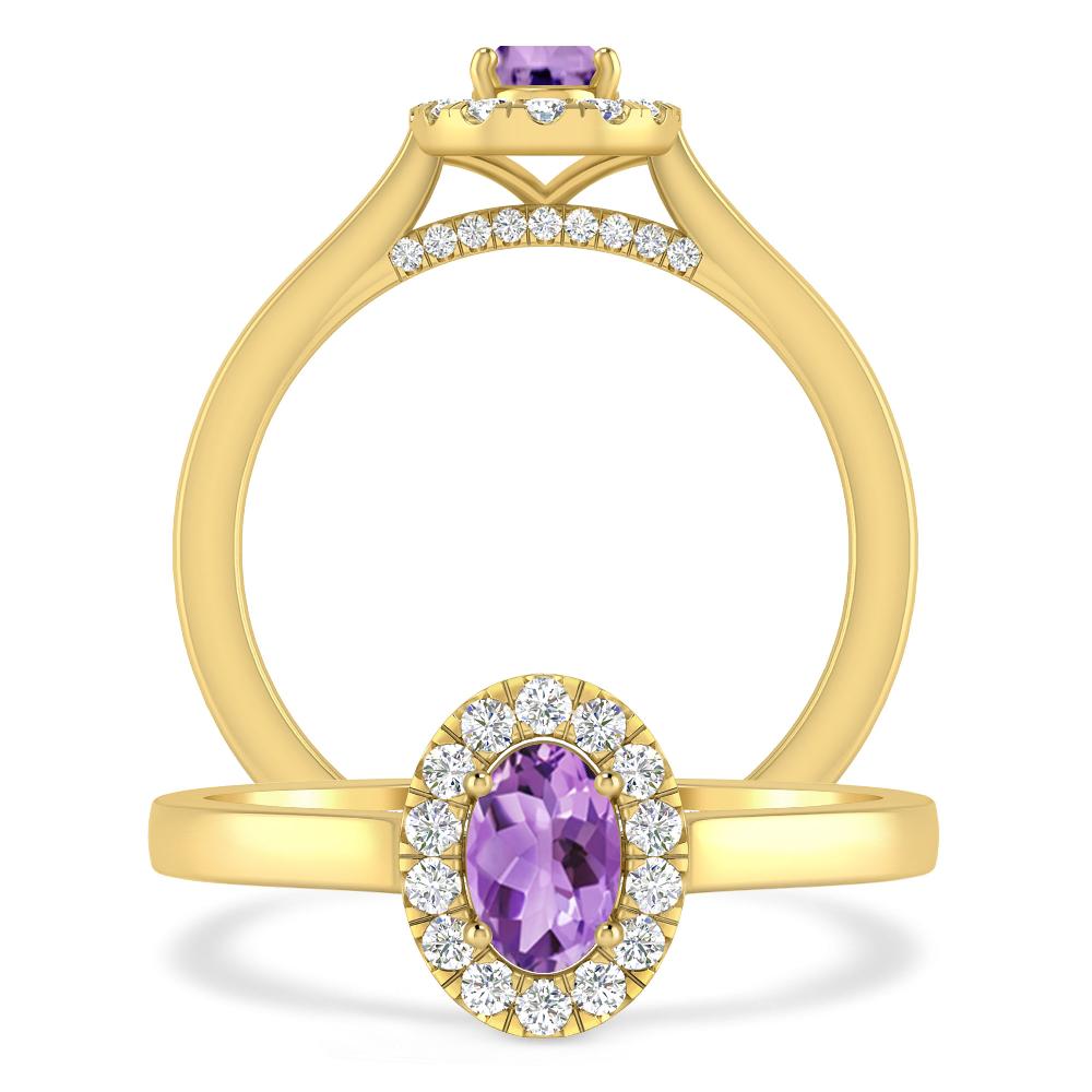 Yellow Gold - Amethyst