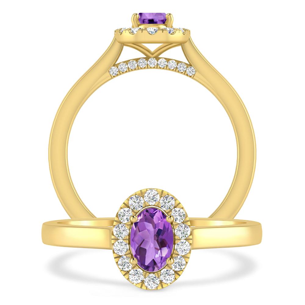 Yellow Gold - Amethyst