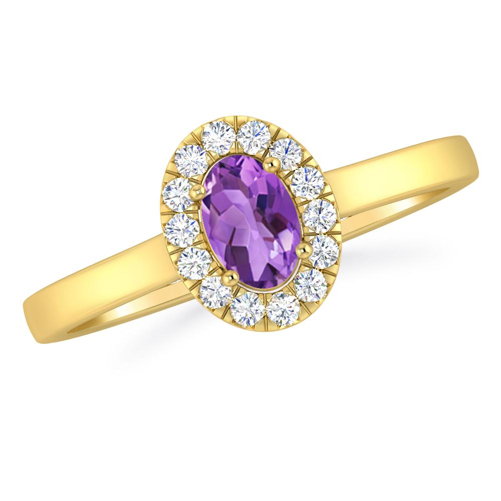 Yellow Gold - Amethyst