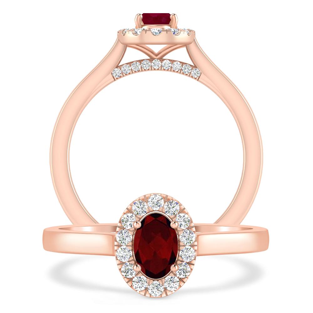 Rose Gold - Garnet