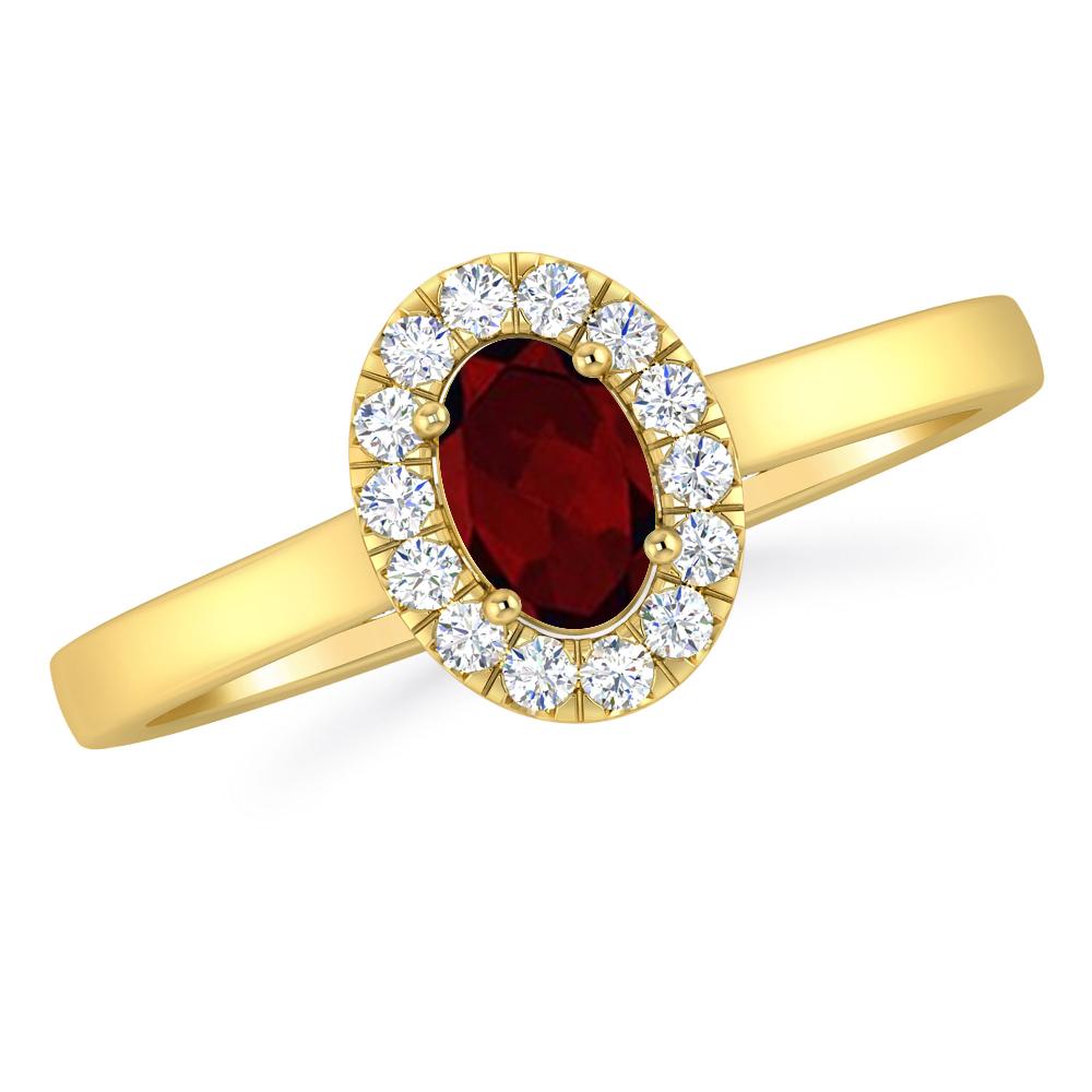 Yellow Gold - Garnet