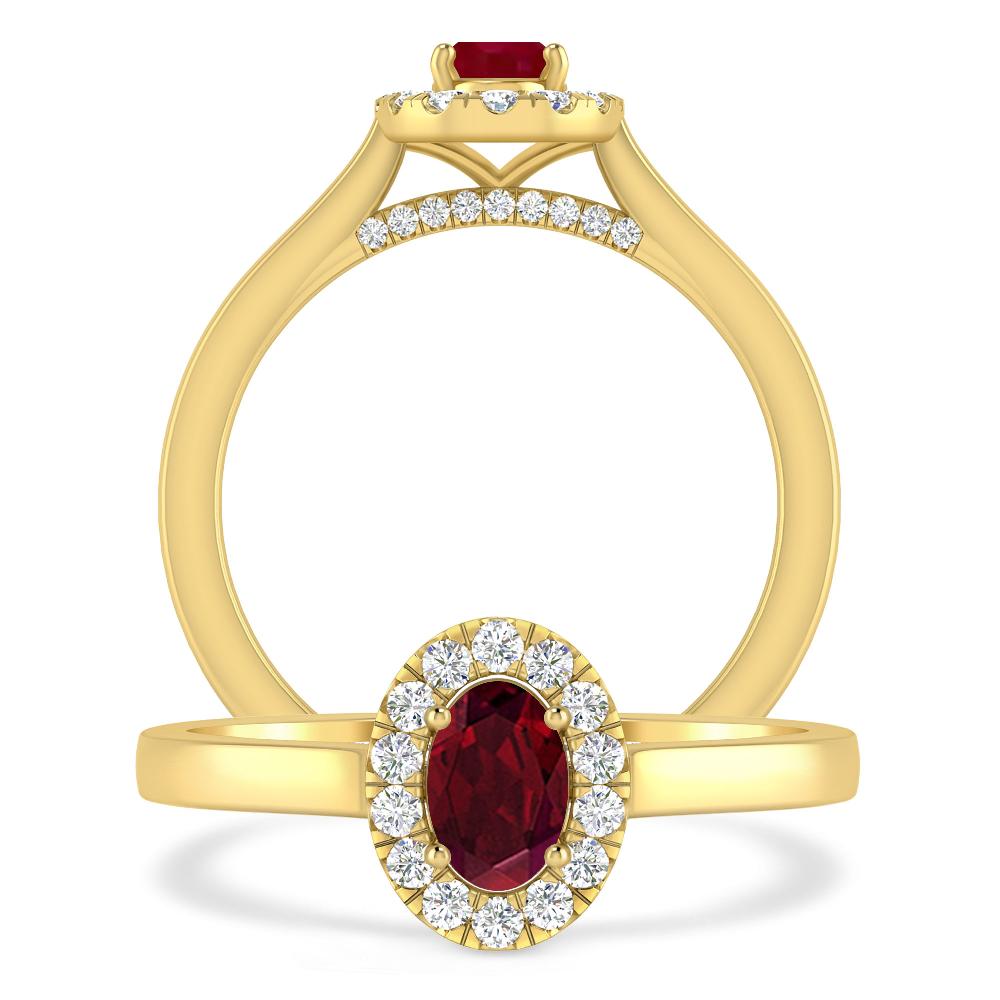 Yellow Gold - Garnet