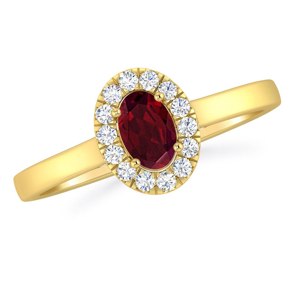 Yellow Gold - Garnet