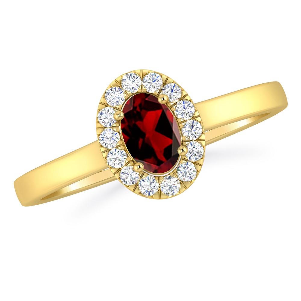 Yellow Gold - Garnet