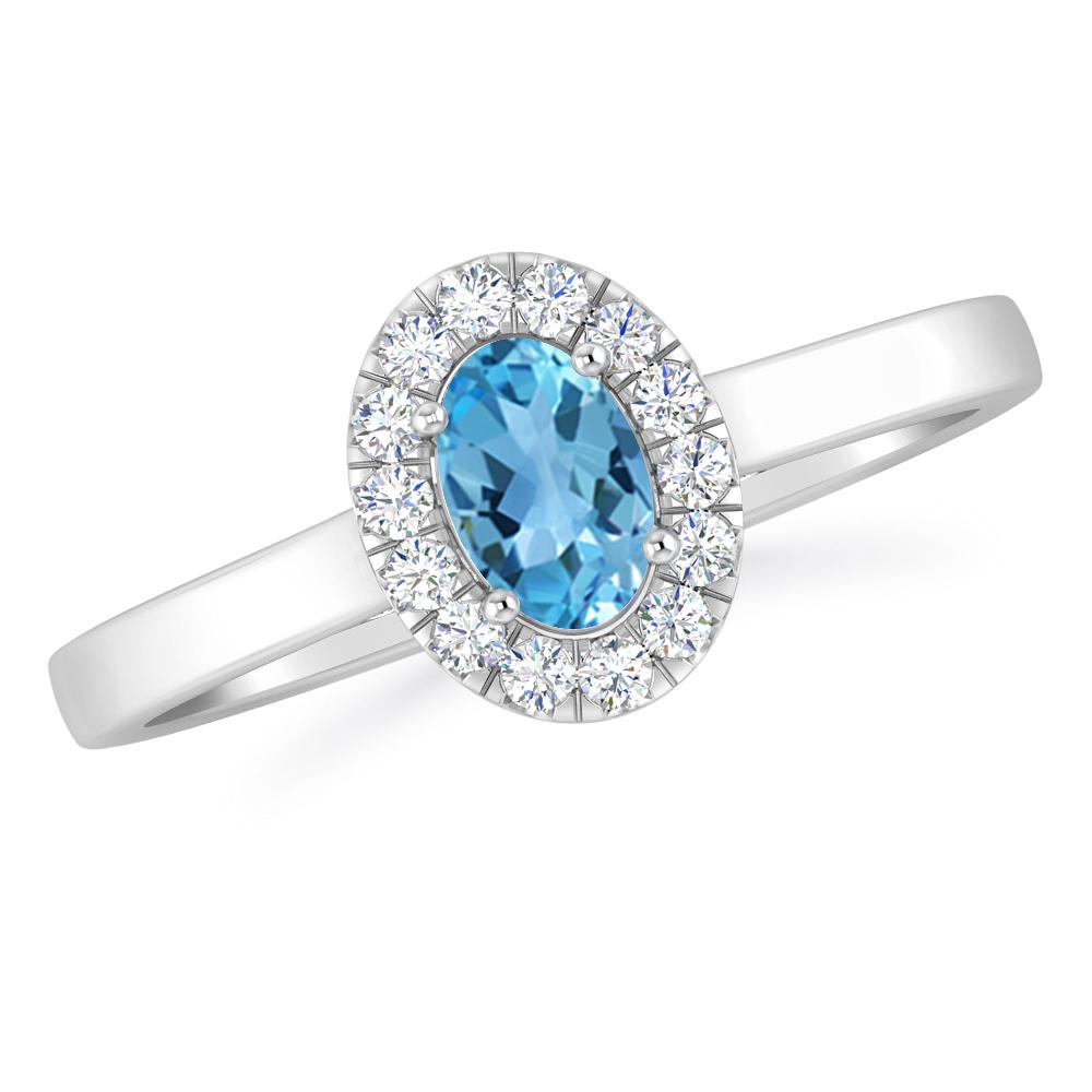 White Gold - Blue Topaz