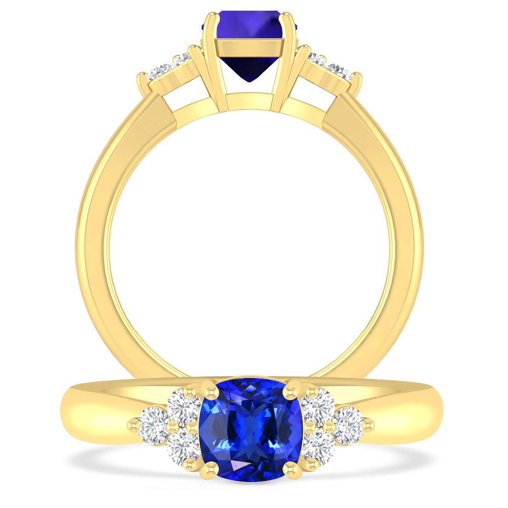 Yellow Gold - Tanzanite