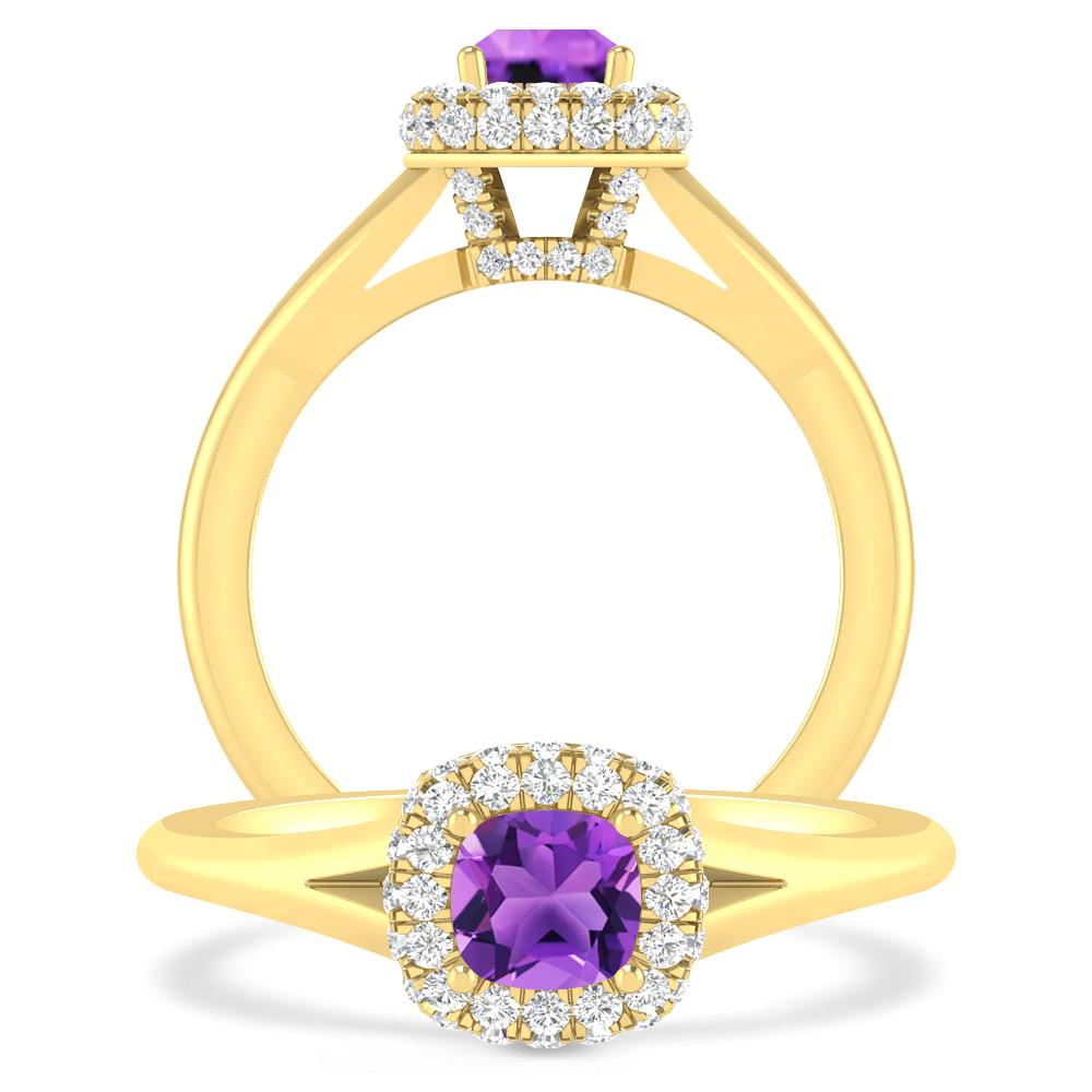 Yellow Gold - Amethyst