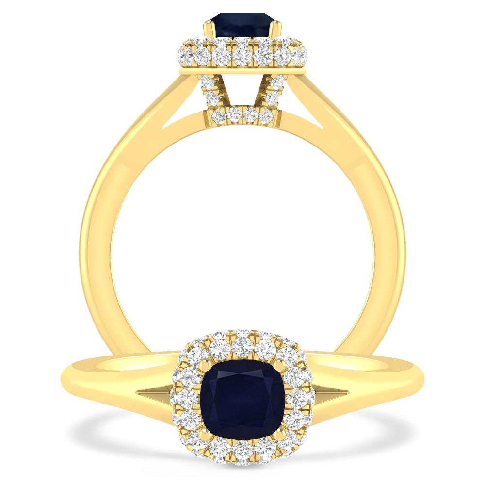 Yellow Gold - Sapphire