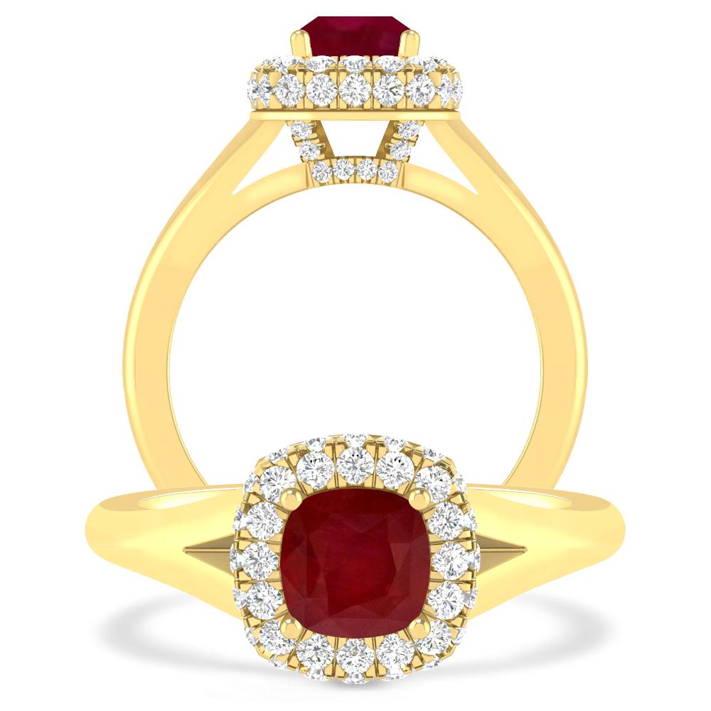 Yellow Gold - Ruby