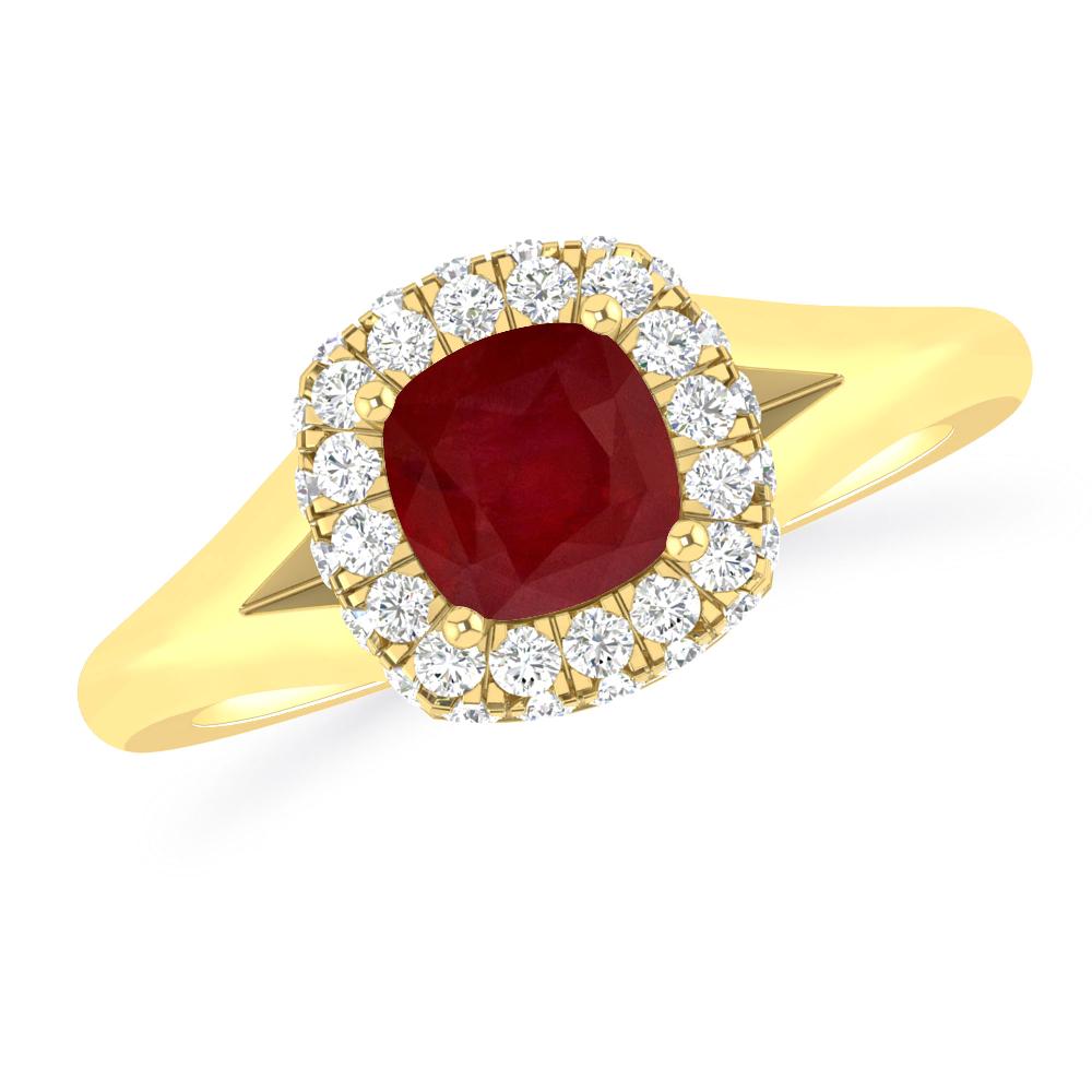 Yellow Gold - Ruby