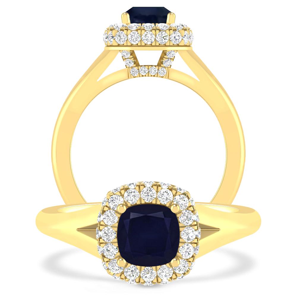 Yellow Gold - Sapphire