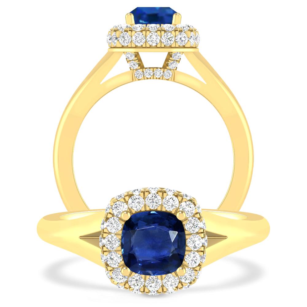 Yellow Gold - Sapphire