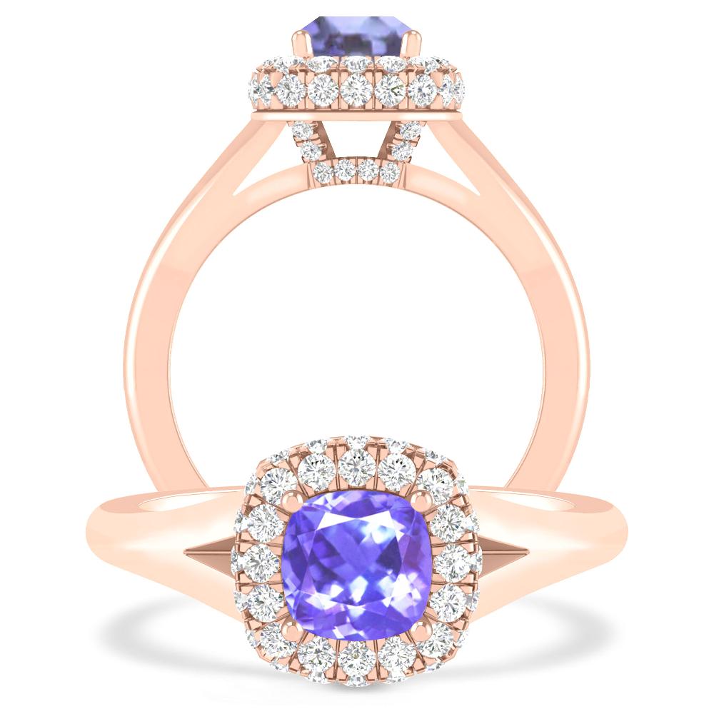 Rose Gold - Tanzanite