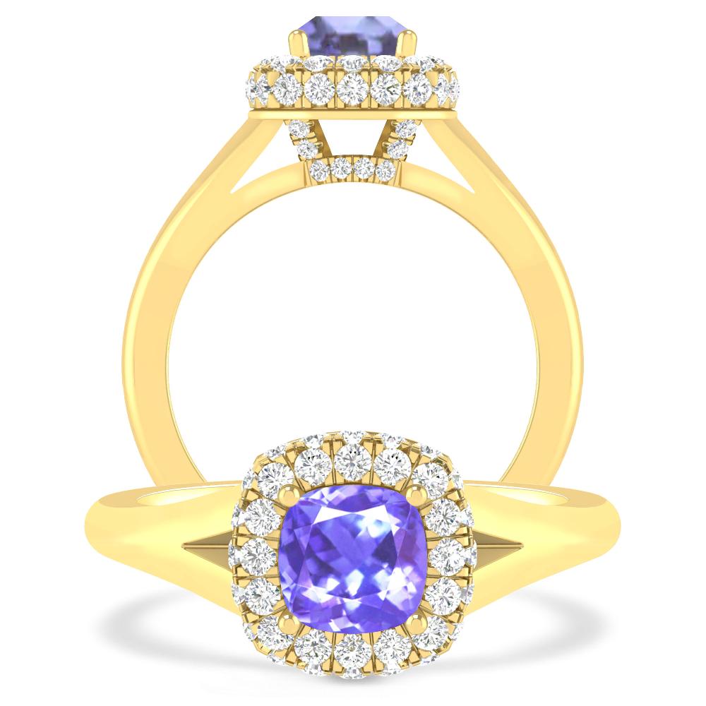 Yellow Gold - Tanzanite