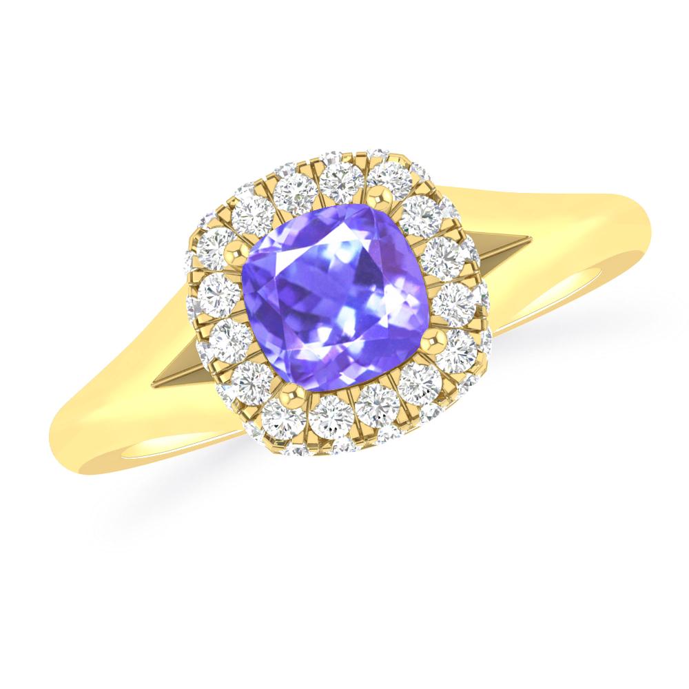 Yellow Gold - Tanzanite