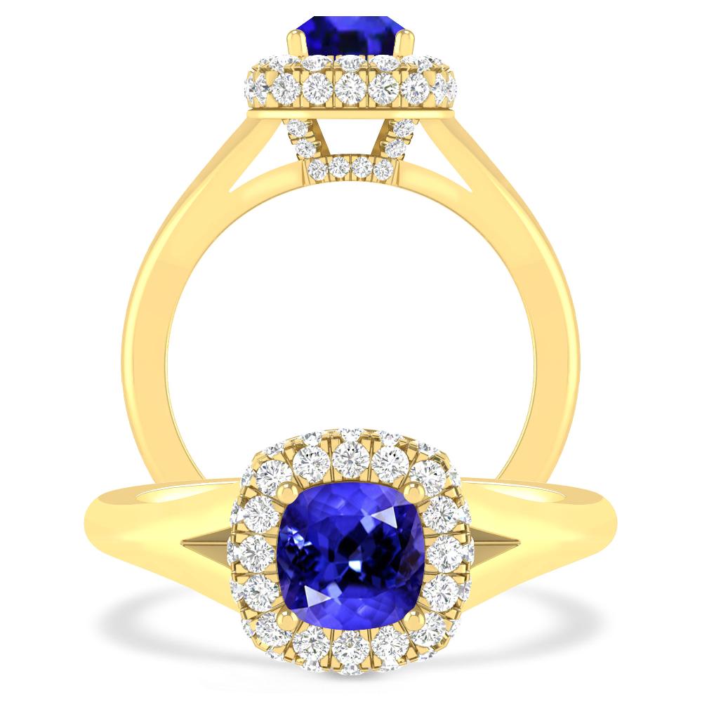 Yellow Gold - Tanzanite