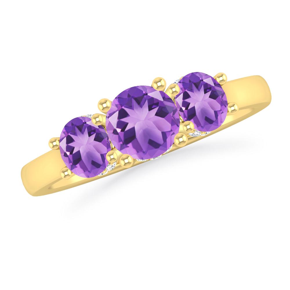 Yellow Gold - Amethyst