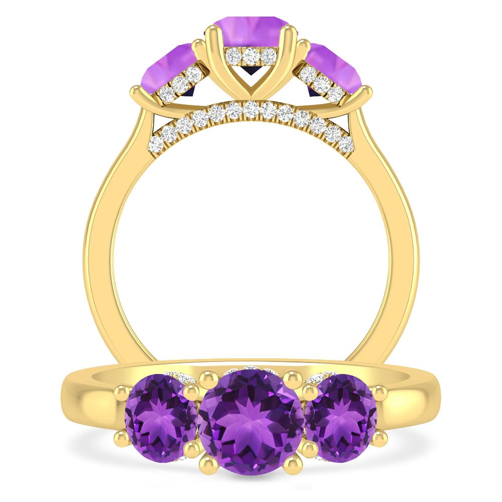 Yellow Gold - Amethyst