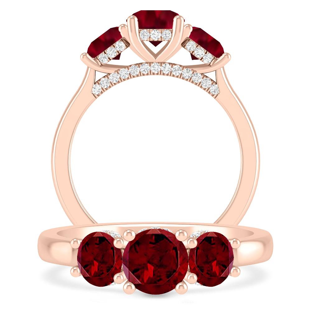 Rose Gold - Garnet