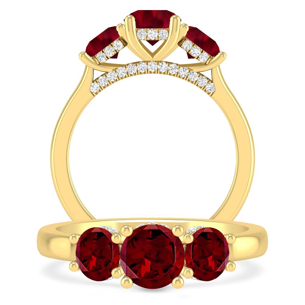 Yellow Gold - Garnet