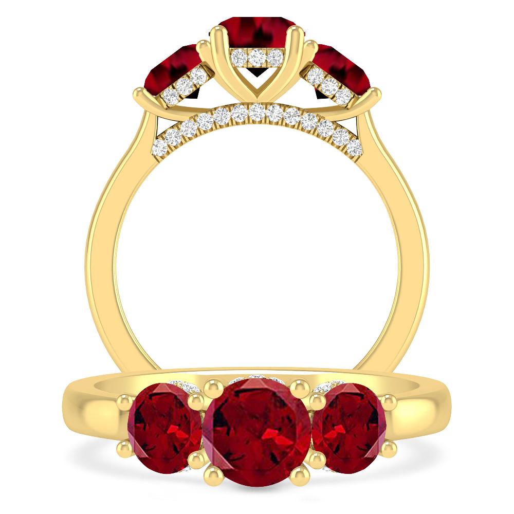 Yellow Gold - Garnet