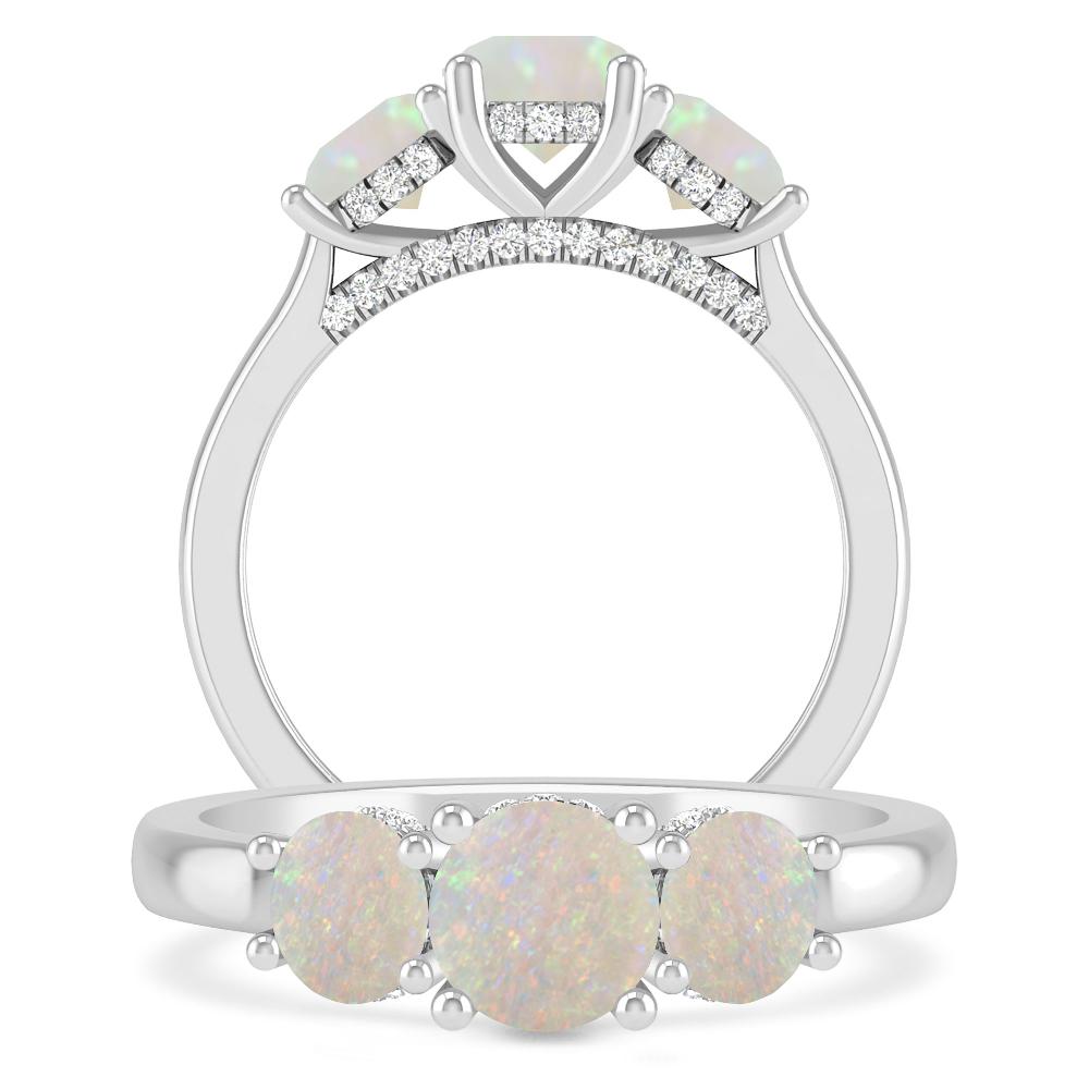 White Gold - Opal