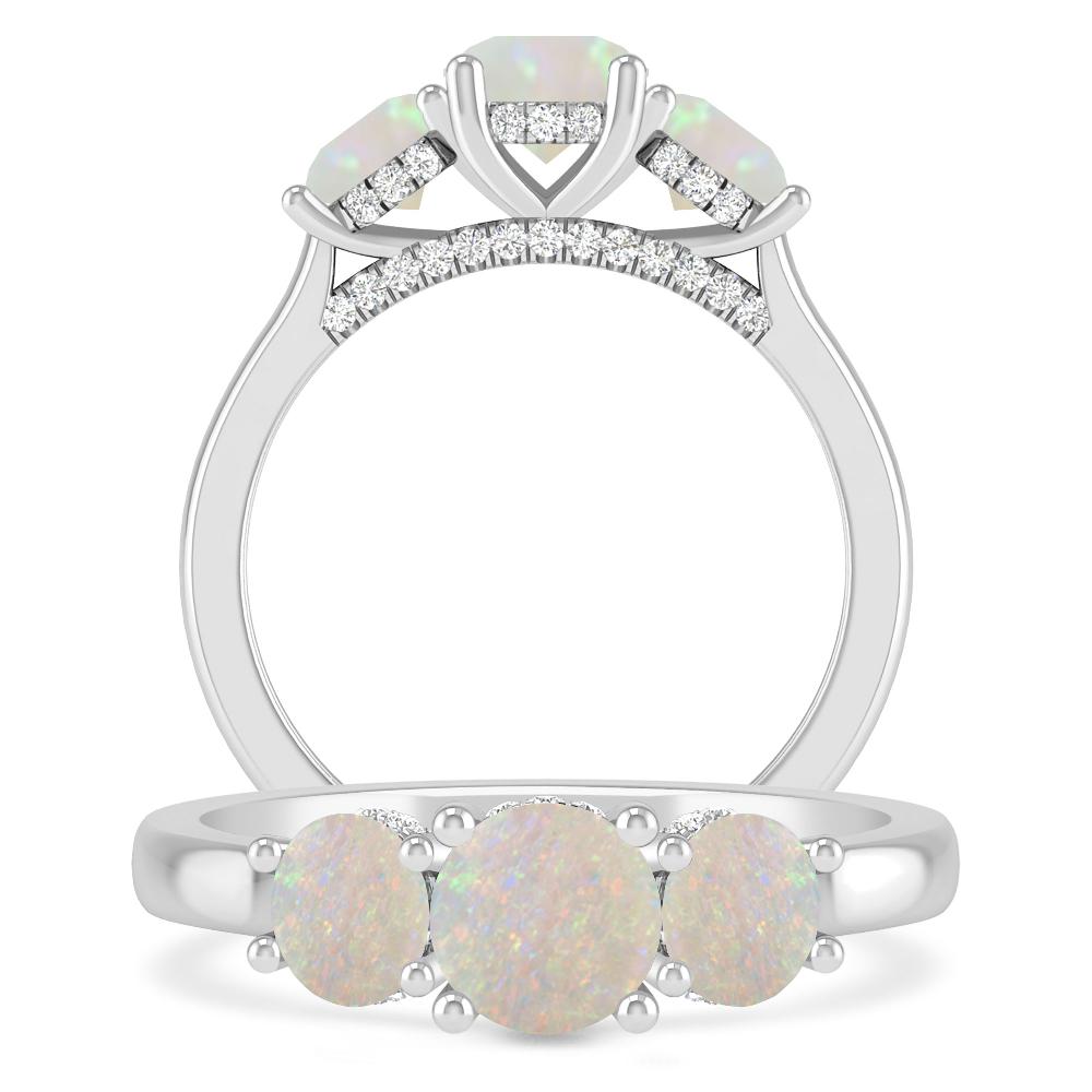 White Gold - Opal