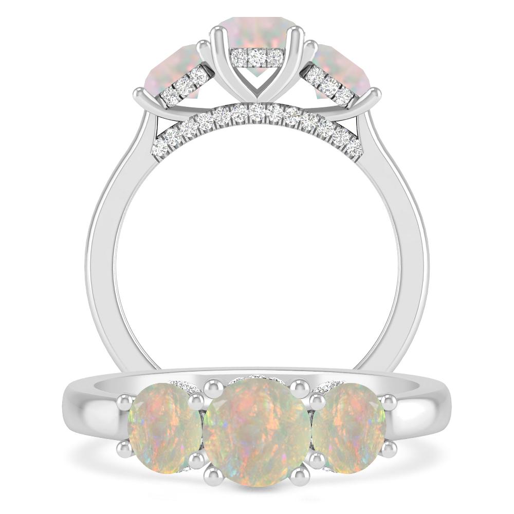 White Gold - Opal