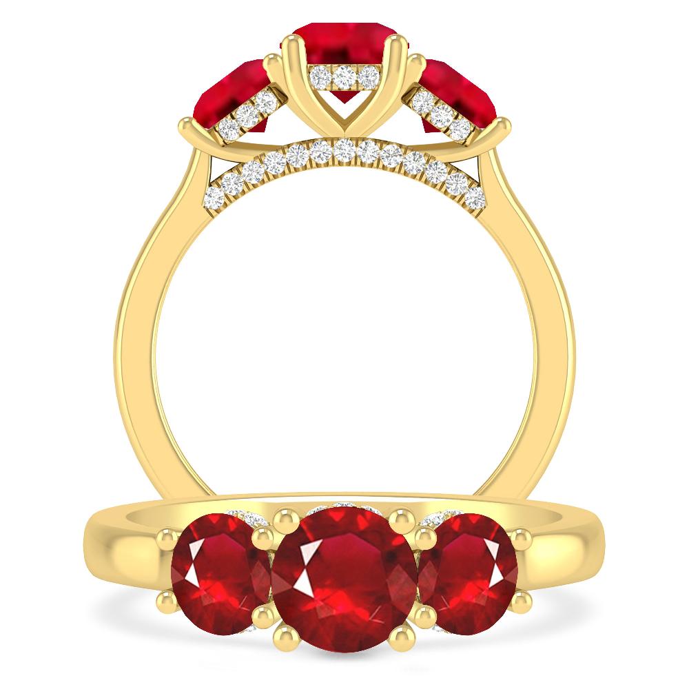 Yellow Gold - Ruby